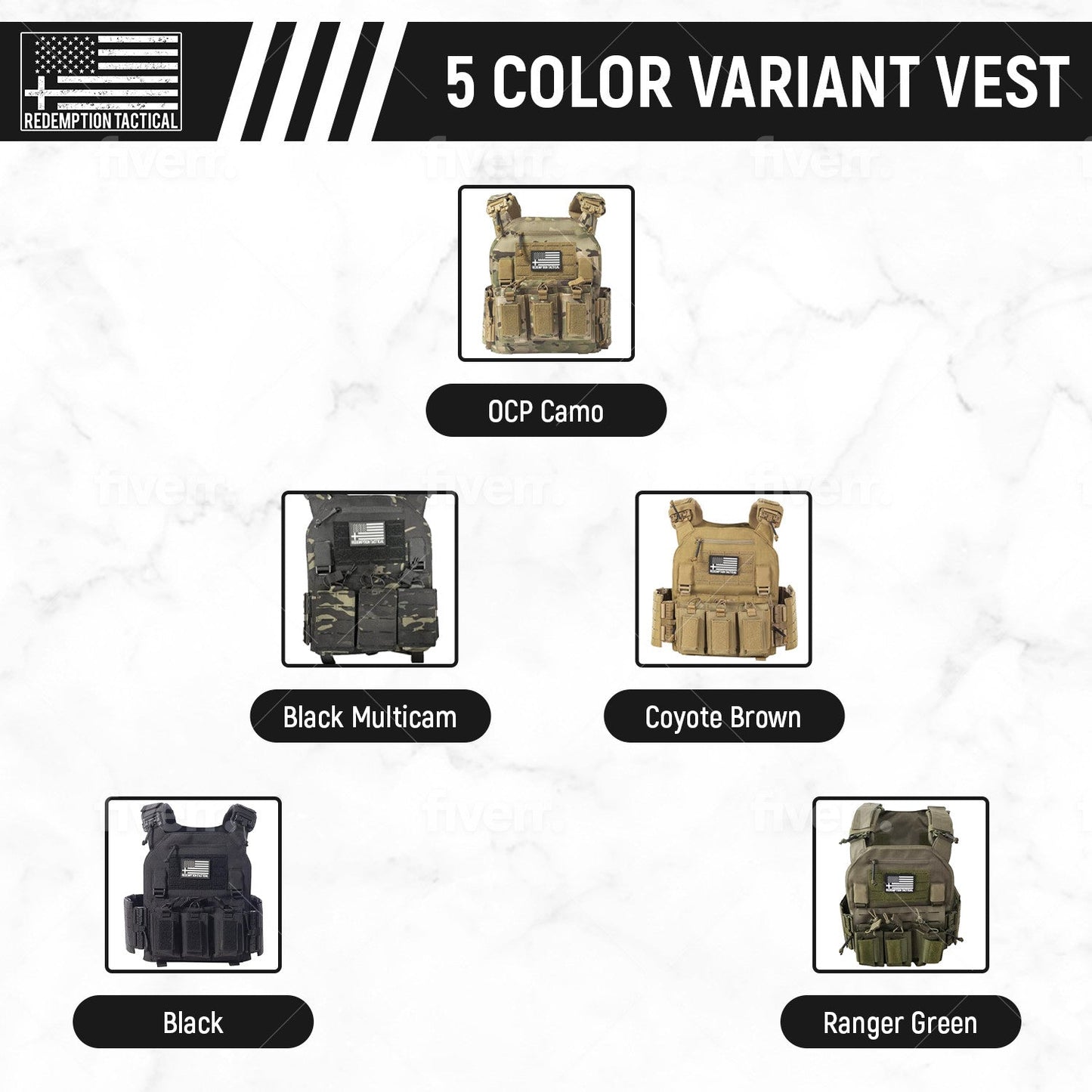 Redemption Tactical "CRUSADER 2.0"® Plate Carrier Vest