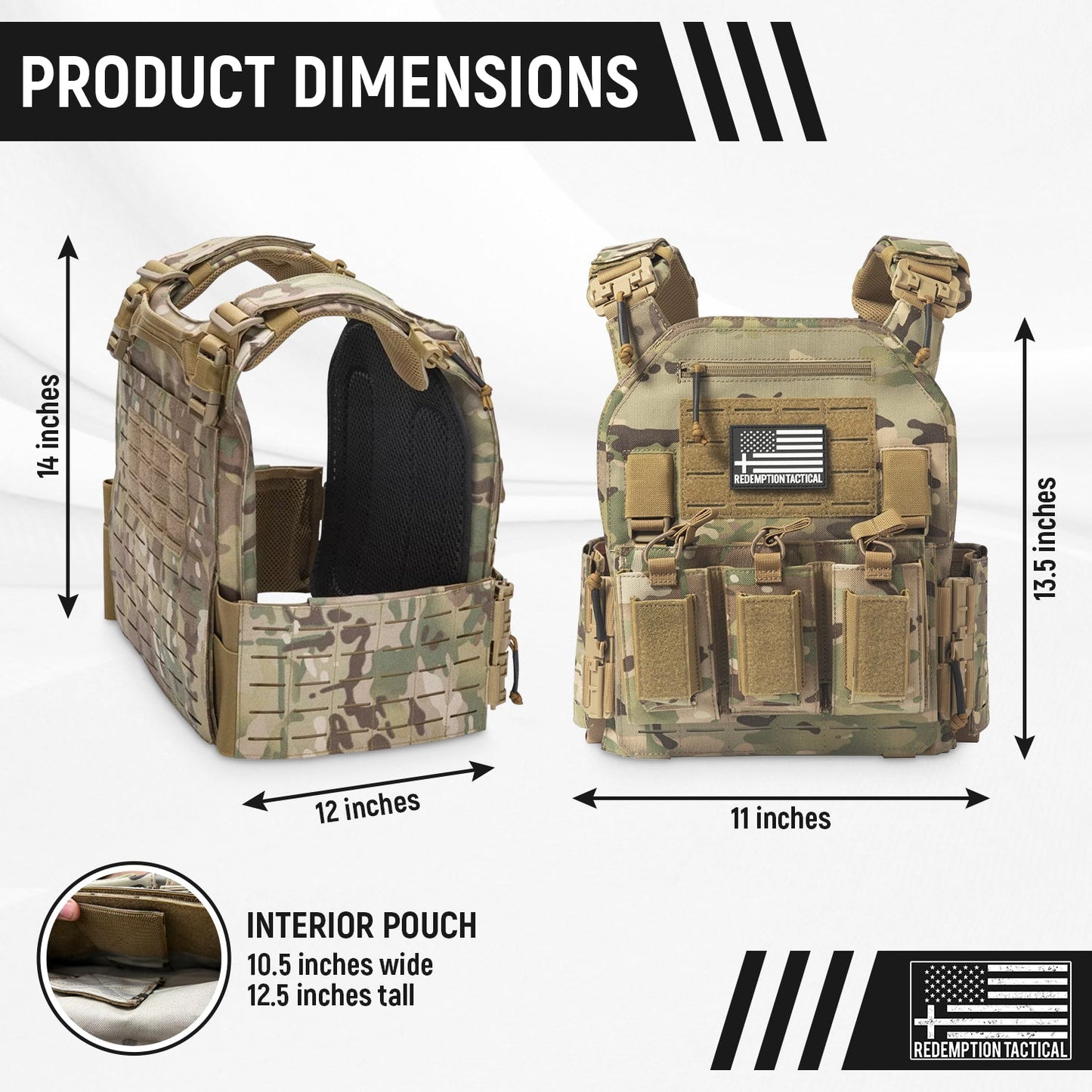 Redemption Tactical "CRUSADER 2.0"® Plate Carrier Vest