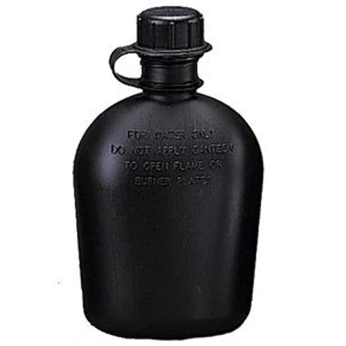 US GI Military Surplus 1 Quart Canteen - Olive Drab, Black and Tan