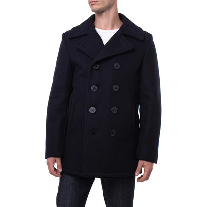 Authentic Pea Coat - Navy - Classic 32 Oz. Melton Wool